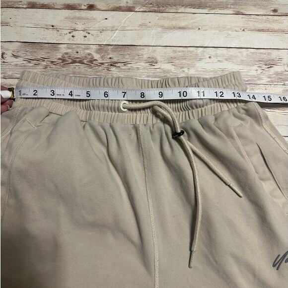 YoungLA Cloud Joggers Men's Size Large Off White Cream Athleisure Sweats Active - Picture 7 of 8